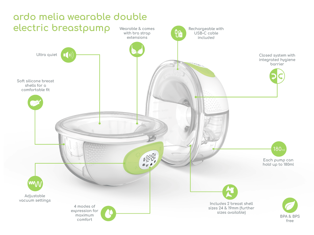 Melia Wearable Double Electric Breast Pump