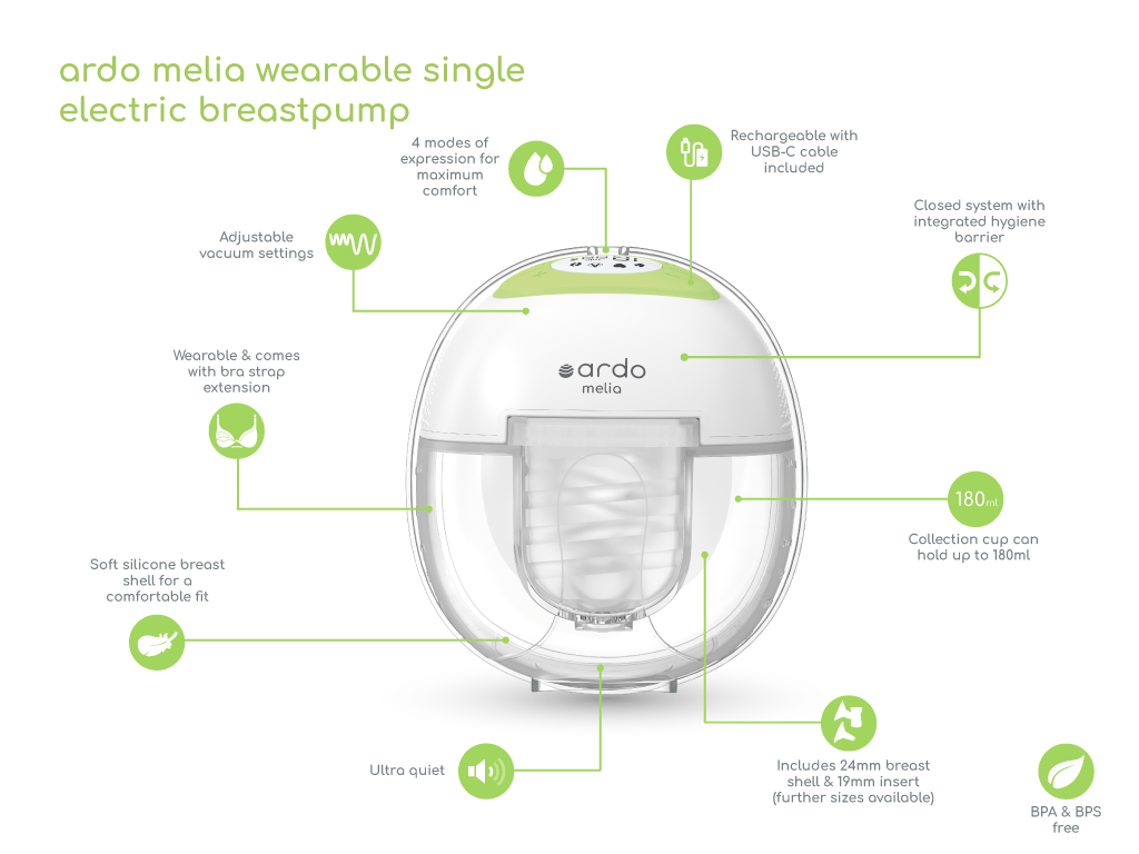 Melia Wearable Single Electric Breast Pump