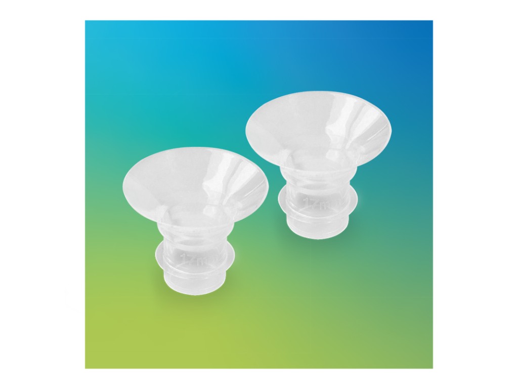 Hands-Free Breast Shell Soft Silicone Inserts (17mm) PAIR