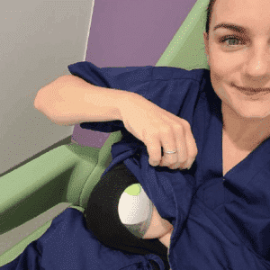 Grace using the Ardo Melia breast pump