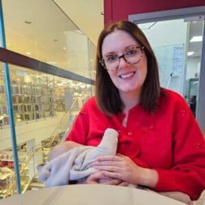 Natalie Bibby breastfeeding in public