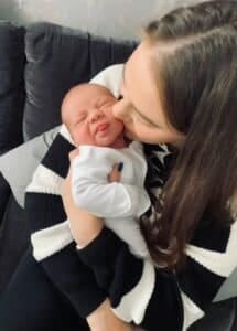 C-section mum Lydia and baby