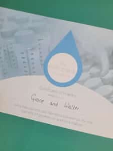 Milk donation certificate, Grace Redmond